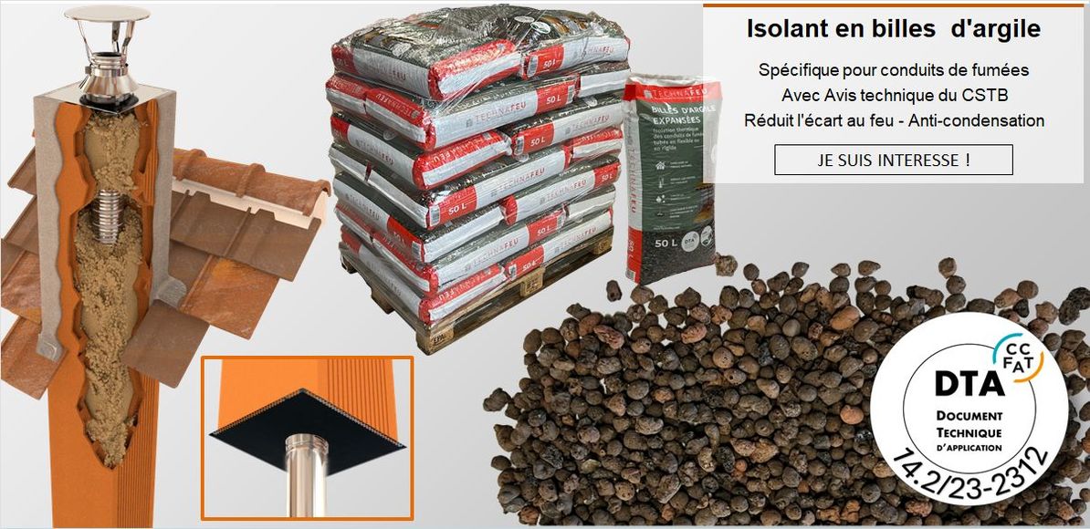 Isolant bille Technafeu pour conduit de fumée