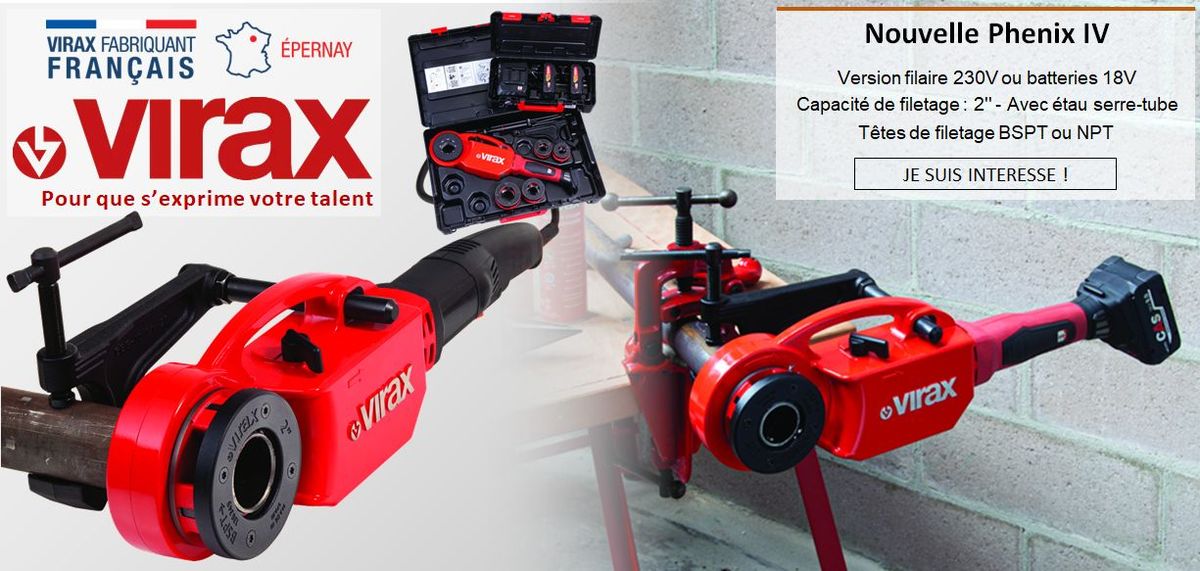 Filière électrique Phanix iV Virax sur batterie ou 230V