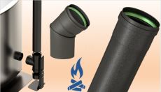 Tuyau émail noir mat Ø 80 et 100mm (pellets)