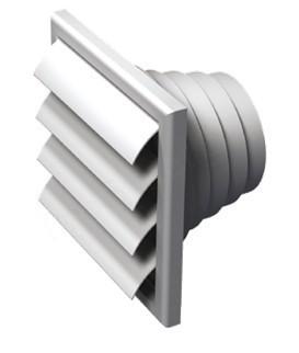 Grille  de ventilation plastique VPA 186x186mm à ailettes mobiles - Fût multi-diamètres Ø 100/120/125/150mm