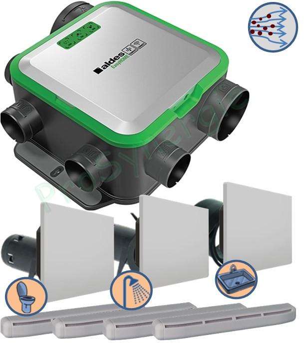 Kit VMC et Groupe EasyHOME Pureair Compact - Version purificateur d´air