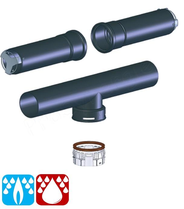 Terminal en T extensible Noir EcoNext D80