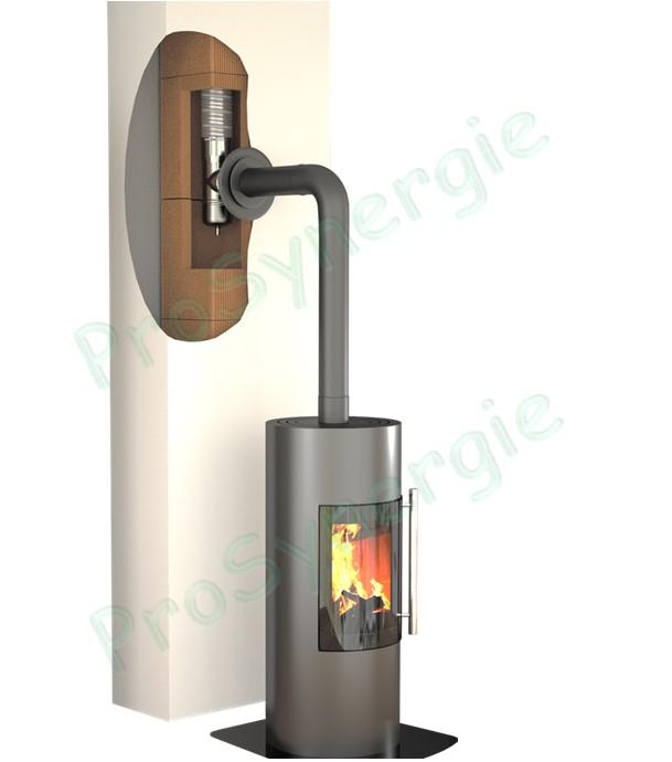 Tuyaux de poele émaillés - Cotes des éléments de conduit de raccordement et dimensions des déviations