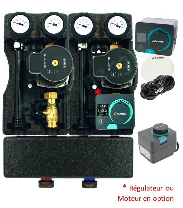 Kit module hydraulique 2 départs (régulé chauffage + constant ECS)