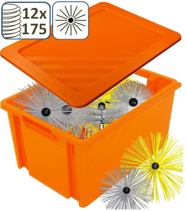 Lot de 4, 7 ou 11 Hérissons Polyamide Ronds et / ou Métalliques Carrés ou rectangulaires - Raccord 12 x 175 - avec bac de rangement 54 ou 34 L