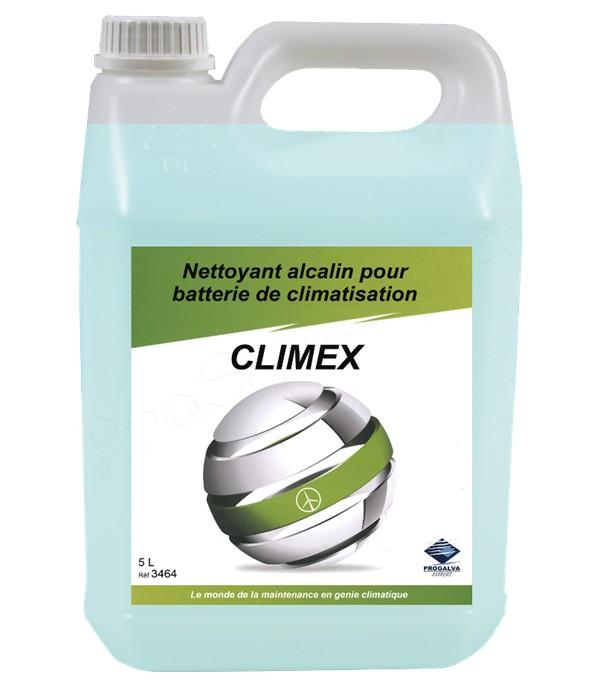 CLIMEX - Produit d'entretien, nettoyant alcalin gaines, réseaux de ventilation (VMC batteries, filtres, etc.) dégraissant, dépoussièrant, alimentaire (s'utilise pur ou dilué jusqu'à 25%)