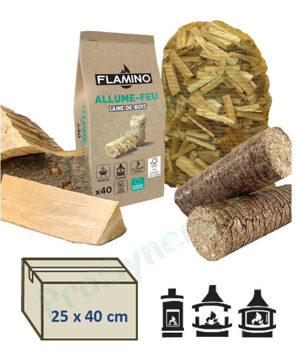PACK 1ère FLAMBÉE (Buches et Allume-feux - 11,5 kg)