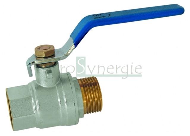 Vanne sphère laiton R+ MF - Poignée bleue