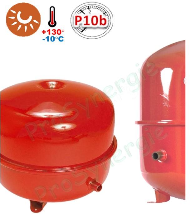 Vases d´expansion solaires sur pieds - Série Solar-Plus ( 35 et 50 litres) - Raccordement latéral bas Mâle Ø 3/4''