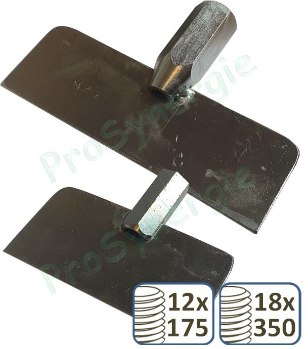 Raclette droite pour décapage de paroi avec tige de manuvre (12 x 175 ou 18 x 350)