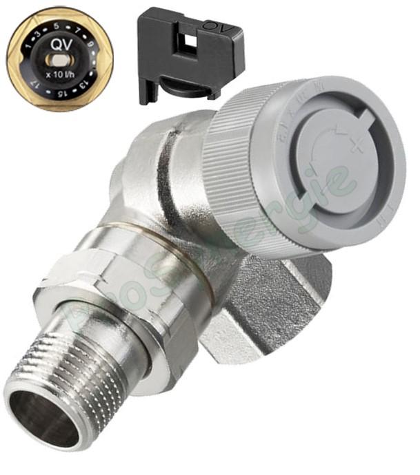 Corps robinet d´angle droite Série AQ (réglage auto débit) (tête 30x1.5)