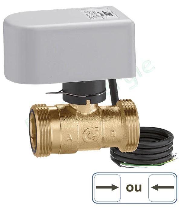 Vanne directionnelle à sphère 2 voies - 230V - Moteur 3 points