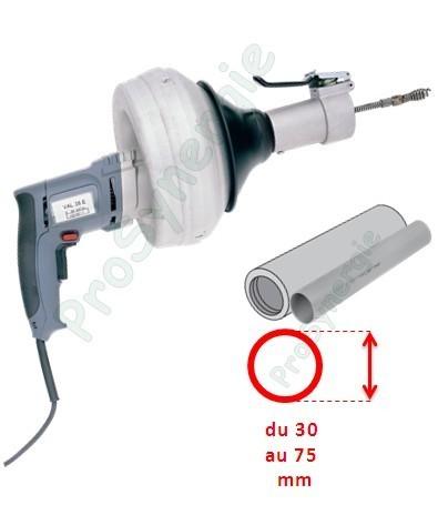 Déboucheur électroportatif à tambour : VAL 35 E (retour auto)