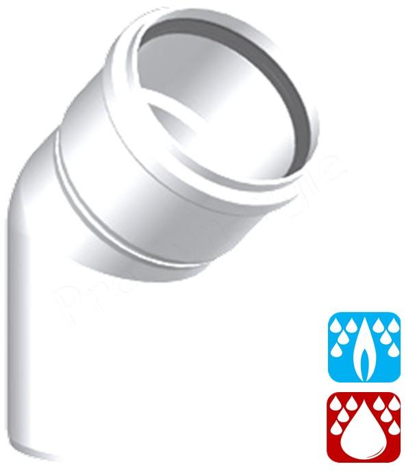 Coude 45° PPs - Gaz/Fioul Condensation