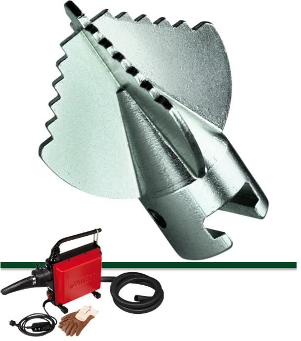 Tête fraise pour section de câble Ø 16 ou 22 mm de déboucheur Val 96QC et Val 95