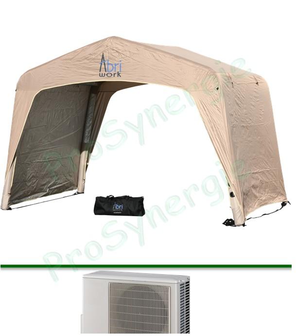 Tente abri gonflable (Airtente) pour intervention technicien à l'extérieur - Base 3 m x 2 m - Hauteur 2,2 m