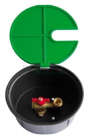 Bouche arrosage avec vanne sphère laiton