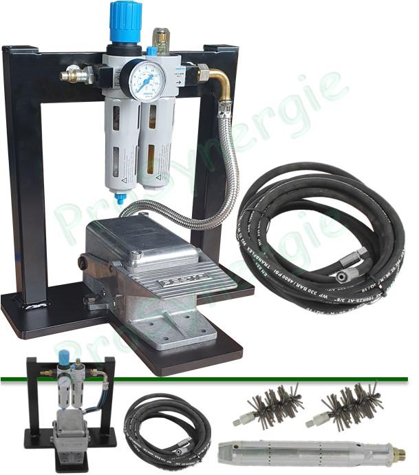 Ensemble commande pour Robotube (Chassis, pédale, régulateur, filtre et lubrificateur)
