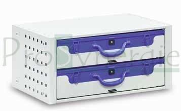 Bloc à tiroirs court avec plateaux et malettes h=24cm