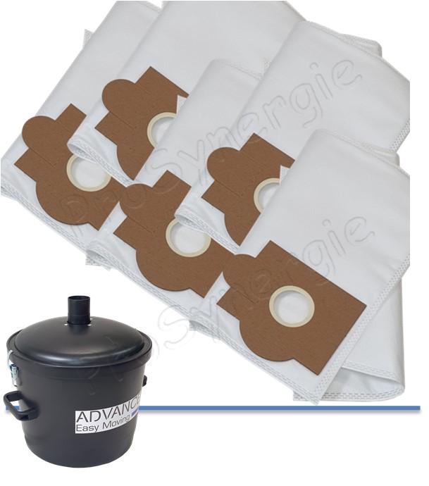 Lot de 5 sacs filtre de rechange 12 litres HxLxP = 32x54.5 cm - ´´ Trapdust ´´ portable