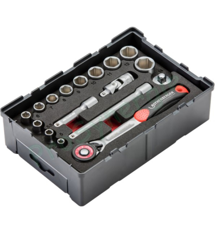 Coffret Robox de clé à douilles 1/4  à cliquet 17 pièces - 4 à 14 mm