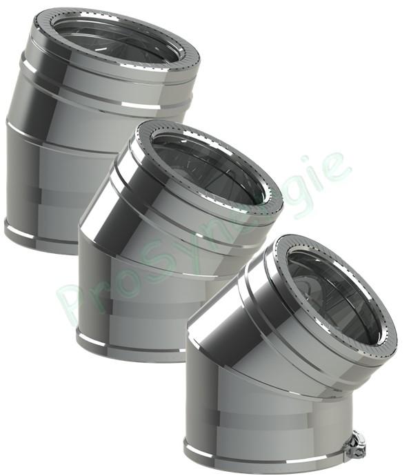 Calcul de dévoiement pour conduits de fumée Double Paroi Isolé Duoten