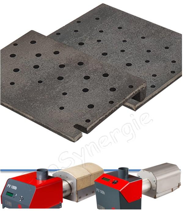 Grille fonte supérieure ou inférieure (mobile) pour brûleur Pelltech PV50, PV100 et PV180