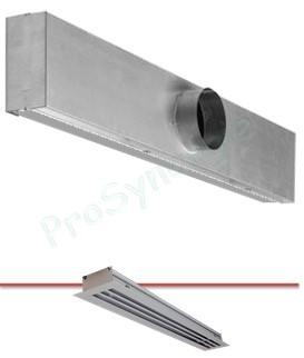 Plénum pour diffuseur d´air à fentes en longueur Série ALD 610 et 620