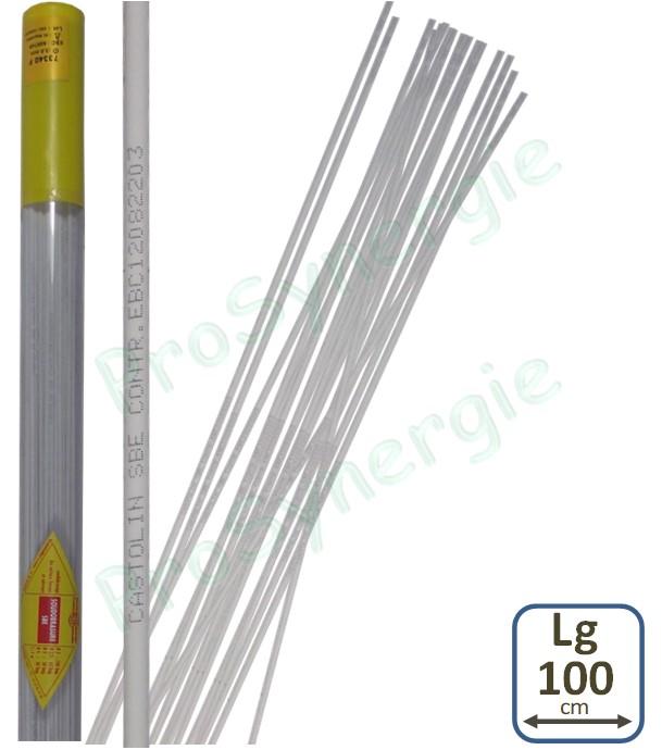 Soudobrasure CASTOLIN Enrobée cuivre et métaux ferreux - Baguette enrobées SBE - Ø 2/3/4 mm - Lg 1m