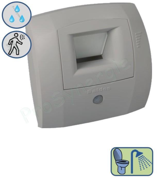 Bouche Bain WC Bahia Curve S Hygro avec Détection Présence BW31- Débit  5-45/30m³/h - Hygrométrie 45-85% - Ø 125mm