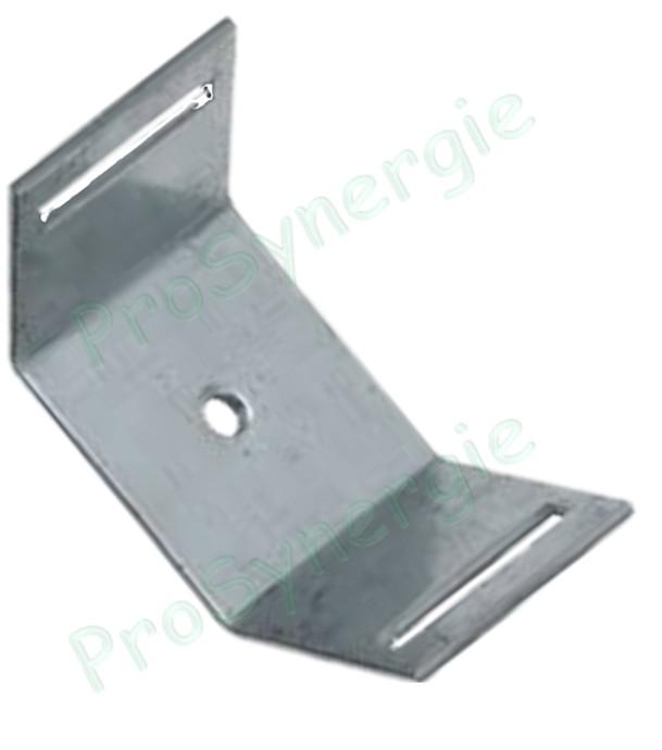 Lot de 10 adaptateurs en "U" pour feuillard (bande à trou) pour pied support terrasse type PST