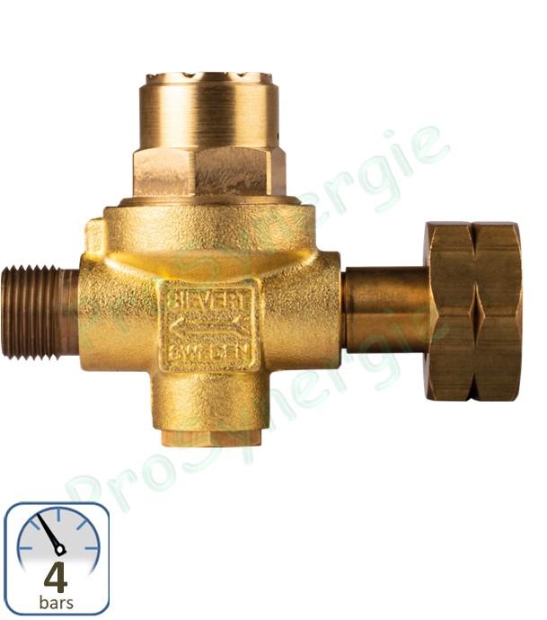 Détendeur propane - 4 bars - 20 kg/h - 3/8´´ G - connexion Shell