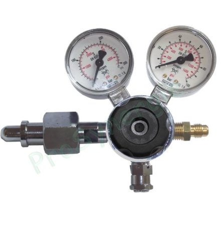 Détendeur azote - 50 bars avec vanne sécurité 1/4´´ - (Réducteur de pression pour détection fuite clim)