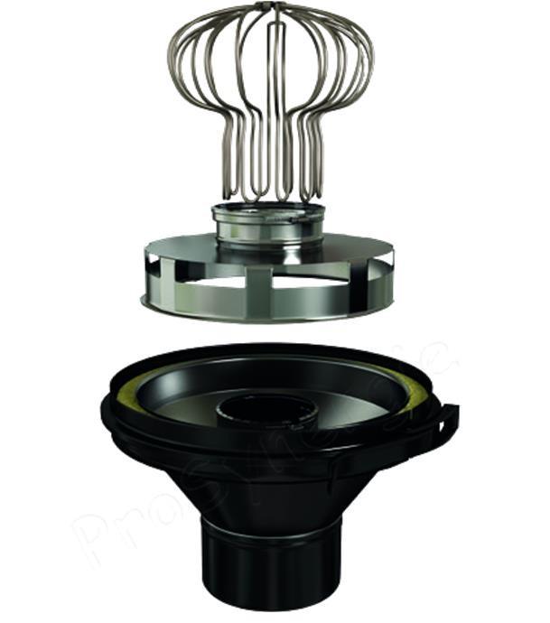 Kit de raccordement pour Conduit pellet Bioten Ø 80/125 mm sur tuyau Isolé type Poujoulat 230/280