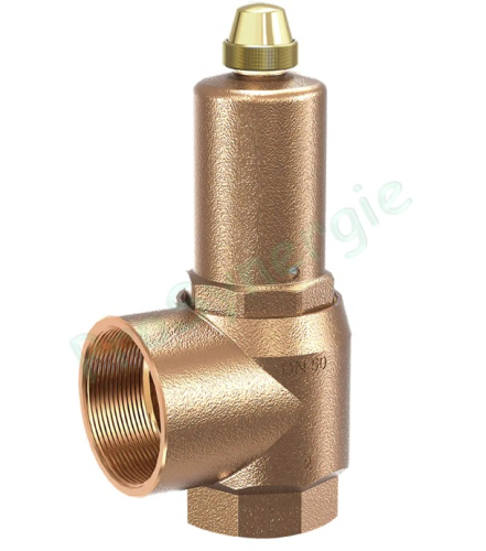 Soupape corps bronze 3 à 10 bars 90°C sûreté chauffage raccordement F Ø 1/2´´ à 2´´1/2