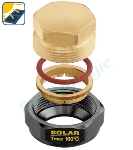 Bouchon 3/4  M pour tube cuivre recuit ou écroui, laiton, acier doux et inox Ø 22 mm pour installation solaire