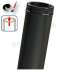 Kit S/Rampant - Conduit cheminée Isolé (Duoten) hauteur utile 1,4 mètres Int./Ext. = Inox 304 / (I 304 ou Galva) laqué noir (RAL9005) - Øint/ext 180/230mm
