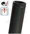 Kit S/Rampant - Conduit cheminée Isolé (Duoten) hauteur utile 1,4 mètres Int./Ext. = Inox 304 / (I 304 ou Galva) laqué noir (RAL9005) - Øint/ext 150/200mm